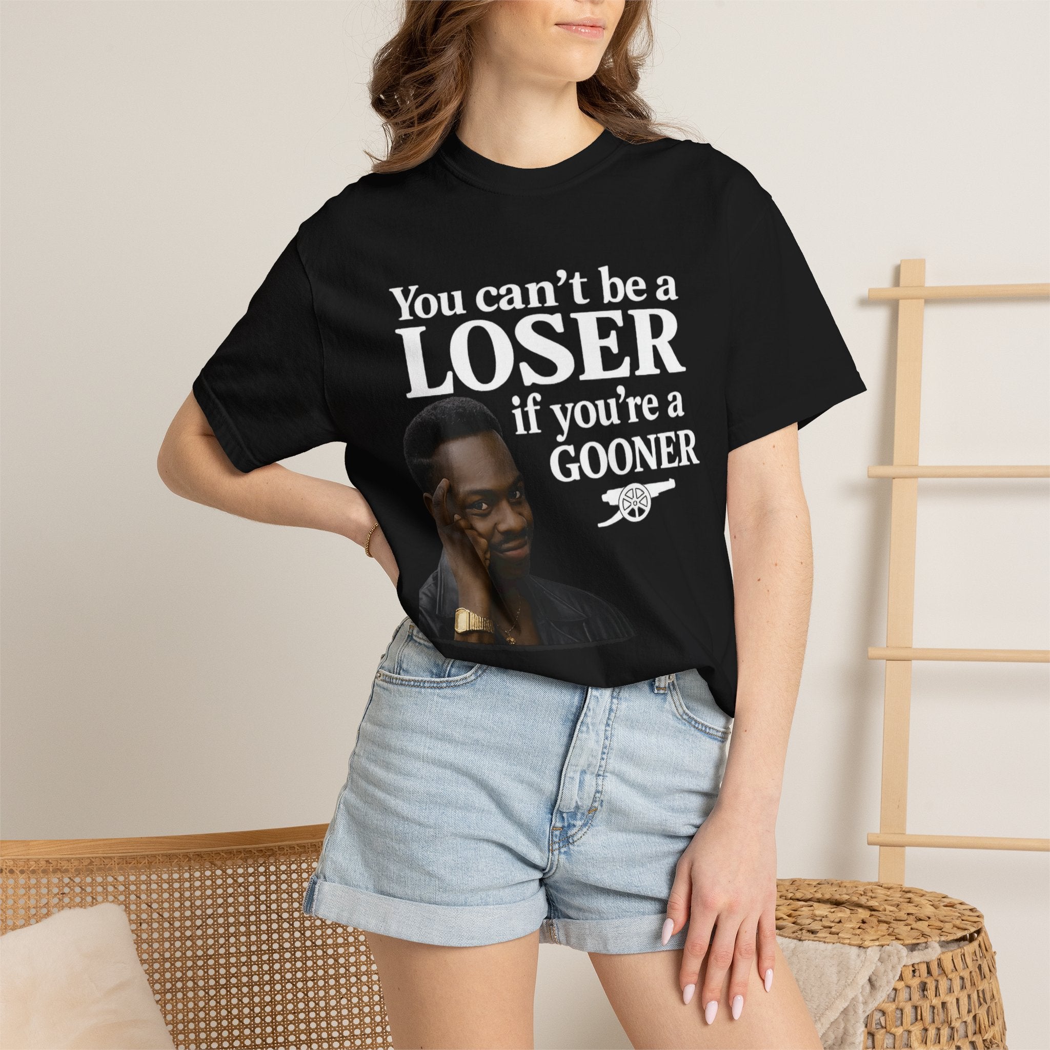 Gooner Football Fan T-Shirt - ALL BLACK EDITION
